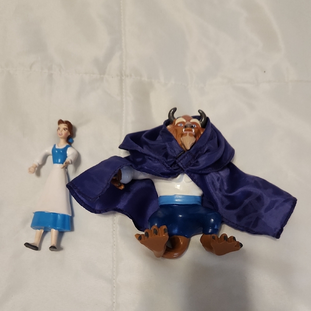 Vintage Disney Beauty and the Beast Slightly Bendable Figures -